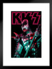 Kiss Poster Bloody Demon Live Concert Gene Simmons Kiss Band Merchandise Kiss Collectibles Kiss Memorabilia Heavy Metal Music Merch 1970s Retro Vintage Makeup Matted Framed Art Wall Decor 20x26