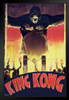 King Kong 1933 French France Retro Vintage Classic Hollywood Film Giant Ape Monkey Kaiju Horror Movie Poster Monster Merchandise Original King Kong Poster Black Wood Framed Art Poster 14x20