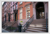 Elegant Brownstones Chelsea New York City NYC Photo Photograph White Wood Framed Poster 20x14