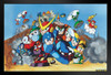 Mega Man 2 Bosses Video Game Video Gamer Classic Retro Vintage 90s Gaming MegaMan Capcom Legacy Collection Megaman 11 Mega Man X Dr Wily Black Wood Framed Art Poster 14x20