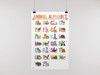 Animal Alphabet Poster For Preschool and Kindergarten Classroom Cool Wall Art Print Poster 12x18
