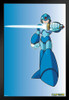 Mega Man Sword Art Video Game Video Gamer Classic Retro Vintage 90s Gaming MegaMan Capcom Legacy Collection Megaman 11 Mega Man X Dr Wily Art Print Stand or Hang Wood Frame Display 9x13