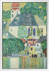 Gustav Klimt Church in Unterach on Lake Attersee Art Nouveau Print and Posters Gustav Klimt Canvas Wall Art Fine Art Nature Landscape Abstract Painting White Wood Framed Art Poster 14x20