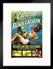 Creature From The Black Lagoon Retro Vintage Horror Movie Poster Horror Movie Merchandise Horror Decor Classic Monster Spooky Scary Halloween Decorations Matted Framed Art Wall Decor 20x26