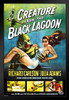 Creature From The Black Lagoon Retro Vintage Horror Movie Poster Horror Movie Merchandise Horror Decor Classic Monster Spooky Scary Halloween Decorations Stand or Hang Wood Frame Display 9x13