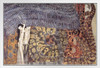 Gustav Klimt Nagender Kummer Gothic Art Nouveau Prints and Posters Gustav Klimt Canvas Wall Art Fine Art Wall Decor Women Landscape Abstract Painting White Wood Framed Poster 14x20