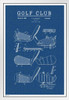 Golf Club Patent Poster Art Print Golf Wall Art Golf Art Golf Artwork Golf Merchandise Golf Stuff Golfer gifts Golfing Office Decor Blueprint Design White Wood Framed Poster 14x20