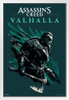 Assassins Creed Valhalla Merchandise Eivar Varinsdottir Illustrated Art Video Game Video Gaming Gamer Collectibles Viking White Wood Framed Poster 14x20