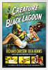 Creature From The Black Lagoon Retro Vintage Horror Movie Poster Horror Movie Merchandise Horror Decor Classic Monster Spooky Scary Halloween Decorations White Wood Framed Poster 14x20