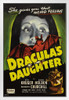 Dracula's Daughter Retro Vintage Horror Movie Poster Horror Movie Merchandise Horror Decor Classic Monster Goth Decor Spooky Scary Halloween Decorations White Wood Framed Poster 14x20