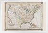 Republic of Texas 1846 Antique Map of United States of America Vintage Travel Texan Altas White Wood Framed Poster 14x20