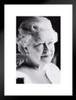 Queen Elizabeth II Black White Face British Royal Queen Mum Buckingham Palace Monarch Portrait Photo Matted Framed Art Wall Decor 20x26