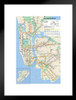 New York City Subway Map Matted Framed Wall Art Print 20x26 inch