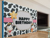 Cow Theme Banner Birthday Party Boy Kid Decoration Gift Supplies Sign Backdrop Background Photo Photography Picture Moo Animal Yard Barn Backyard Happy Cool Wall Decor Art Print Poster 12x18