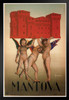 Mantova Italy Vintage Travel Black Wood Framed Poster 14x20