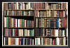 Old books in a library Black Wood Framed Poster 14x20