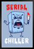 Serial Chiller Killer Fridge Funny Parody LCT Creative Black Wood Framed Poster 14x20