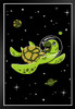 Space Turtle Astronaut Funny Parody Space Turtle Pictures Turtle Poster Aquatic Pictures Sea Prints Wall Art Turtle Shell Art Turtle Pictures Wall Art Black Wood Framed Poster 14x20