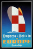 Canadian Pacific Empress of Britain Retro Minimalist Tourism Vintage Travel Black Wood Framed Poster 14x20