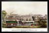 Amoskeag Manufacturing Manchester NH Train Locomotive Vintage Travel Black Wood Framed Poster 14x20