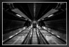 London Underground Station Escalator Photo Black Wood Framed Poster 14x20