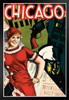 Chicago City Movie Play Roxie Retro Tourist Tourism Vintage Travel Ad Advertisement Black Wood Framed Poster 14x20