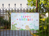 Happy Birthday Banner Cute Dinosaur Theme Wall Art Photo Backdrop Baby Boy Party Decorations Supplies Colorful Kids Reusable Photobooth Background Children Gift Cool Wall Art Print Poster 12x18