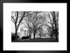 White House in Winter Matted Framed Wall Decor Art Print 20x26