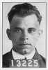 John Dillinger Mug Shot Old School Gangster Famous Mugshot Bank Robber Mobster Portrait Criminal Vintage Black and White Pictures White Wood Framed Poster 14x20