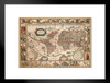 Ancient World Map Latin Illustration Matted Framed Wall Decor Art Print 20x26