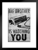 Big Brother Is Watching You CCTV Camera Sign Matted Framed Wall Decor Art Print 20x26