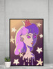 Purple Hair Girl Poster Cartoon Illustration Photo Photography Picture Office Room Home Decor Decorations Modern Aesthetic Purple Violet  Crown Fashion Cool Wall Decor Art Print Poster 12x18