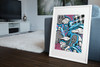 Abstract Funny Poster Illustration Cartoon Photo Photography Picture Office Room Home Decor Decorations Modern Aesthetic Artistic Creative Doodle Cloud Eye Cool Wall Art Print Poster 12x18