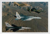 F16 Fighting Falcons Flying in Formation Fighter Jet Airplane Aircraft Plane Photo Photograph White Wood Framed Poster 20x14