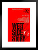 West Side Story 1961 Retro Vintage Movie Poster Musical Poster Leonard Bernstein Natalie Wood Poster Movie Theater Decor Classic Movie Posters Living Room Matted Framed Wall Decor Art Print 20x26
