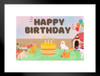 Dog Theme Banner Birthday Party Boy Girl Kid Pet Puppy Doggy Decoration Gift Supplies Sign Backdrop Back Drop Background Photo Photography Picture Matted Framed Wall Decor Art Print 20x26