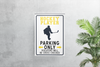 Hockey Parking Yellow Black Poster Wall Art