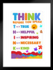 Think Poster Classroom Rainbow Decor Matted Framed Wall Decor Art Print 20x26