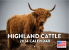 Highland Cow Calendar 2024 Monthly Wall Calendar 12 Month