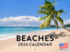 Beach Calendar 2024 Tropical Beaches Wall Calander Ocean island Monthly Seaside Scenes 12 Month