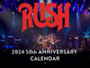 Rush Band Calendar 2024 Wall Officially Licensed Calander Monthly 50th Anniversary Music Merch 12 Month
