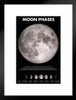 Moon Phase Poster Space Decor Matted Framed Wall Decor Art Print 20x26