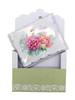 SET OF 3 - Peony Mix Portfolio Boxed Note Cards by Carol Wilson. 10 embossed 4x5 Die-Cut Notecards and Matching Envelopes in Decorative Gift Box with Magnetic Flap. NCP2349