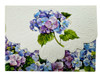 SET OF 3 - Blue Hydrangea Portfolio Boxed Note Cards by Carol Wilson. 10 embossed 4x5 Die-Cut Notecards and Matching Envelopes in Decorative Gift Box with Magnetic Flap. NCP2101