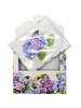 SET OF 3 - Blue Hydrangea Portfolio Boxed Note Cards by Carol Wilson. 10 embossed 4x5 Die-Cut Notecards and Matching Envelopes in Decorative Gift Box with Magnetic Flap. NCP2101