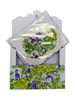 SET OF 3 - Lilac Drops Portfolio Boxed Note Cards by Carol Wilson. 10 embossed 4x5 Die-Cut Notecards and Matching Envelopes in Decorative Gift Box with Magnetic Flap. NCP2504