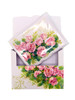 SET OF 3 - Rose Cascade Portfolio Boxed Note Cards by Carol Wilson. 10 embossed 4x5 Die-Cut Notecards and Matching Envelopes in Decorative Gift Box with Magnetic Flap. NCP2429