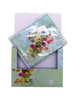 SET OF 3 - Market Bouquet Flowers Portfolio Boxed Note Cards by Carol Wilson. 10 embossed 4x5 Die-Cut Notecards and Matching Envelopes in Decorative Gift Box with Magnetic Flap. NCP2463