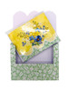 SET OF 3 - Sunny Bouquet Portfolio Boxed Note Cards by Carol Wilson. 10 embossed 4x5 Die-Cut Notecards and Matching Envelopes in Decorative Gift Box with Magnetic Flap. NCP2389