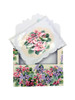 SET OF 3 - African Violets Portfolio Boxed Note Cards by Carol Wilson. 10 embossed 4x5 Die-Cut Notecards and Matching Envelopes in Decorative Gift Box with Magnetic Flap. NCP2201